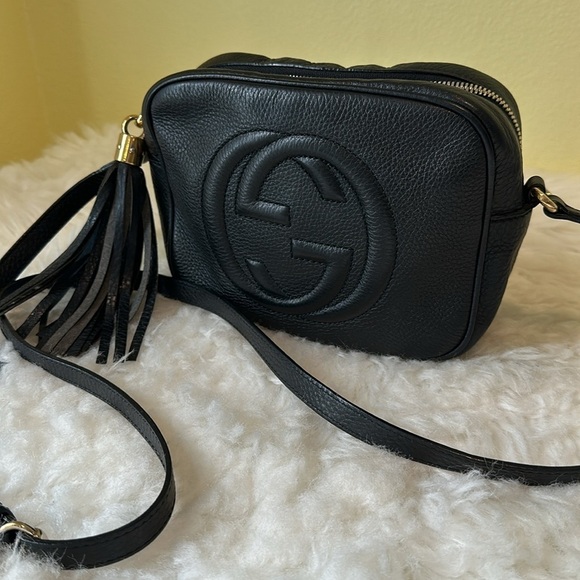 💯Authentic Gucci Soho Disco  Black Leather Crossbody Bag🍀 - Picture 15 of 17